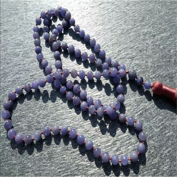 Genuine Tanzanite 8 mm and 6 mm mala necklace/bracelet - Picture 3 of 4